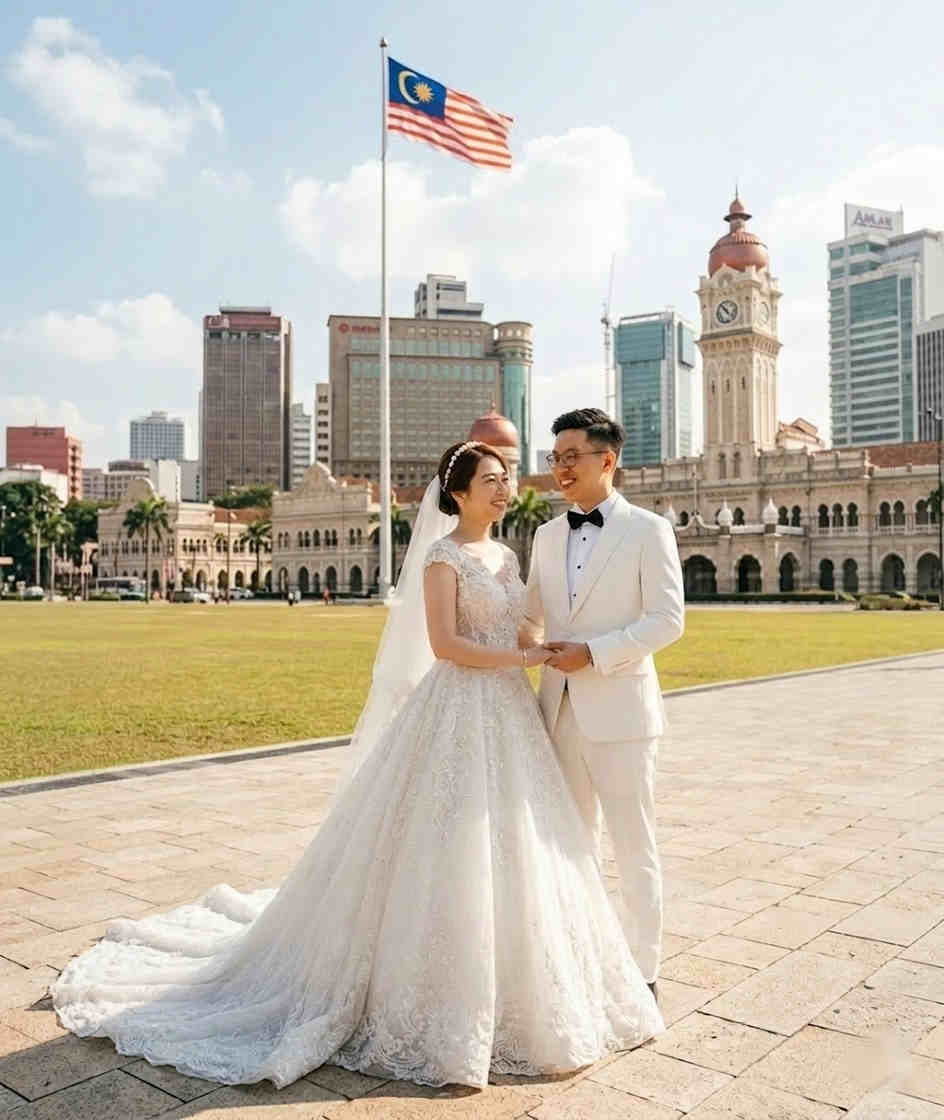 Wedding packages with bridal gown, dinner dress, and Chinese kua options